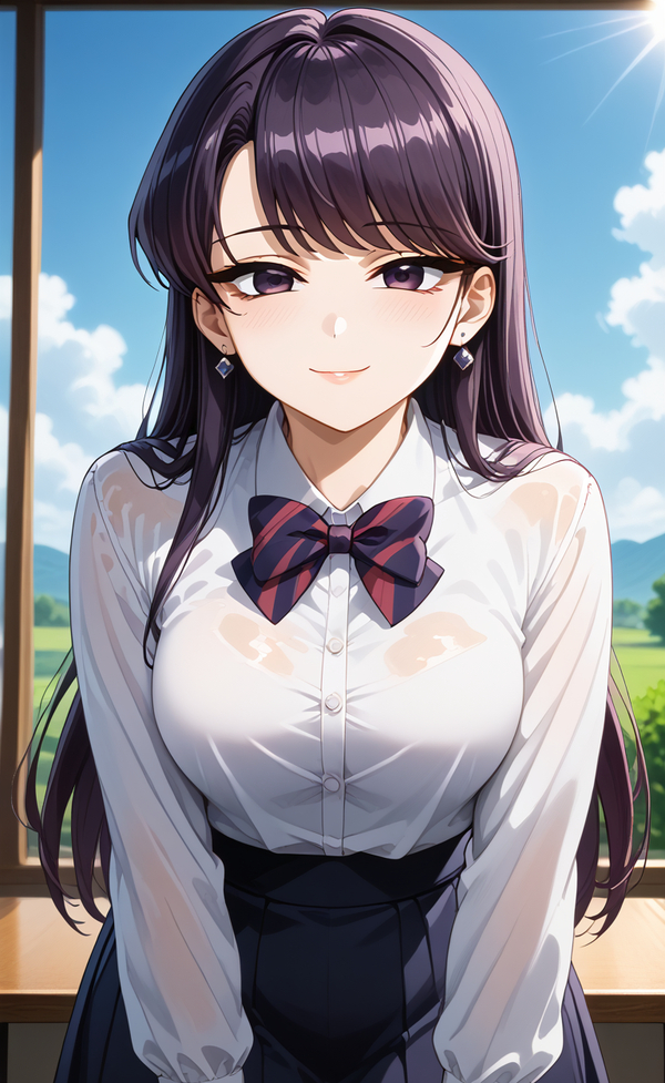 Komi Shouko với tạo hình nữ sinh anime đáng yêu