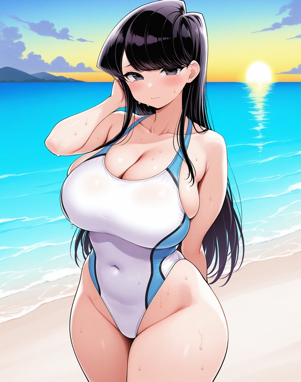 Hình ảnh Komi Shouko mang phong cách anime nhẹ nhàng