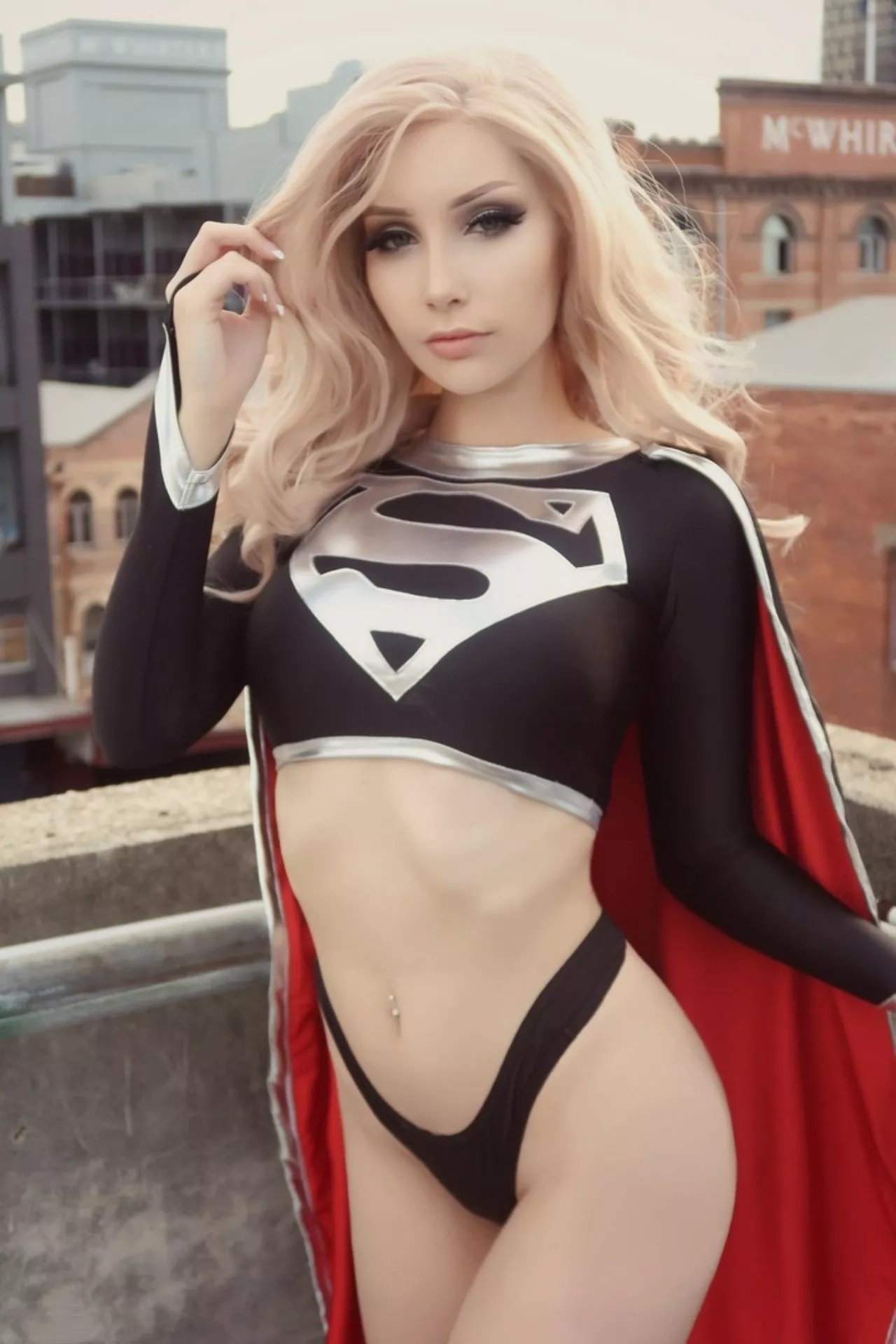 black supergirl cosplay