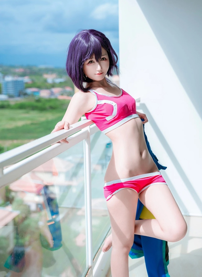Ảnh Cosplay Shizuka Mikazuki pregnant version bụng bầu ngực to