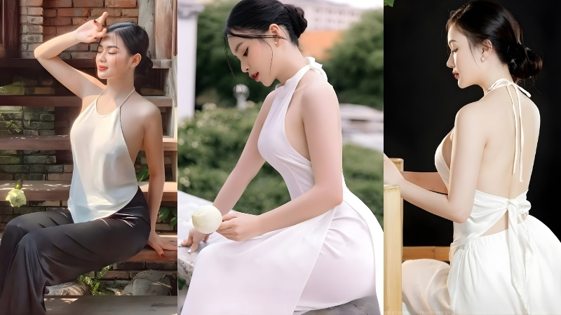 ảnh gái mặc áo yếm phong cách truyền thống Việt