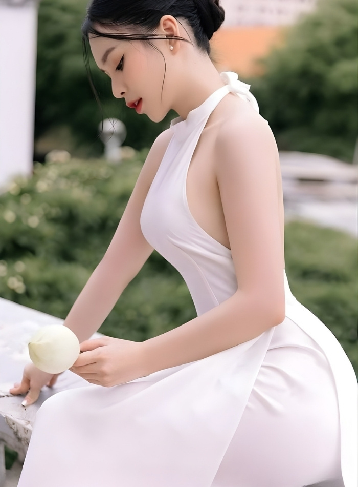 gái xinh mặc áo yếm chụp ảnh nghệ thuật