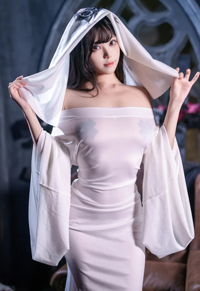 Ảnh Cosplay Ma Nữ Áo Trắng địt nhau trong áo trắng