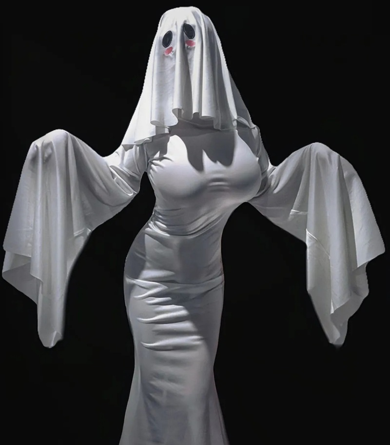 Ảnh Cosplay Ma Nữ Áo Trắng dâm đãng quần tụt