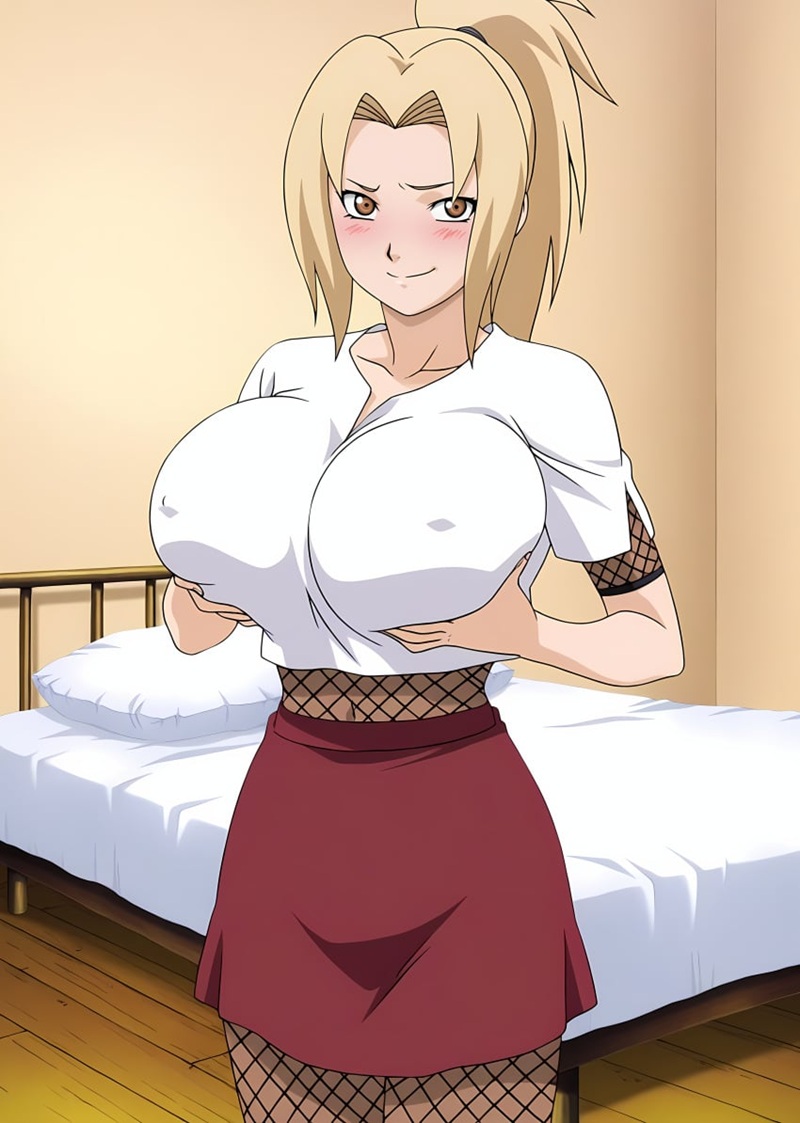 Ảnh Tsunade cosplay hentai ngực to bị tinh trùng bắn đầy