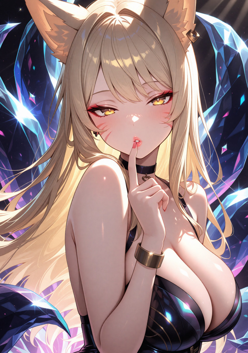 Ảnh Ahri Hentai với hình tượng hồ ly chín đuôi cuốn hút