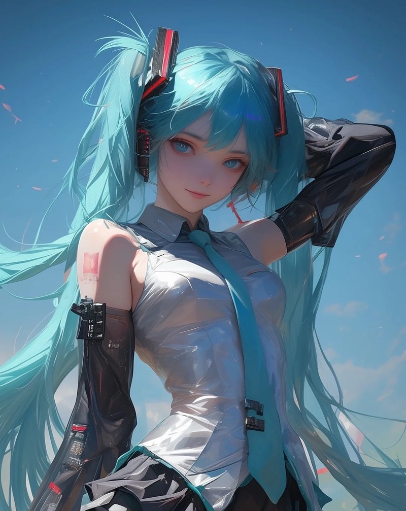 Hình ảnh nhân vật Hatsune Miku trong thế giới Vocaloid