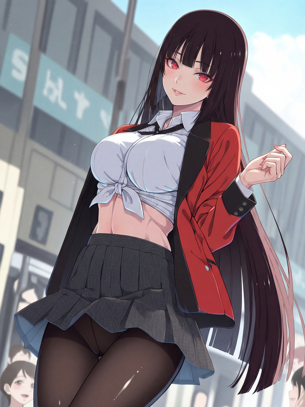 Jabami Yumeko anime cùng phong cách minh họa độc đáo