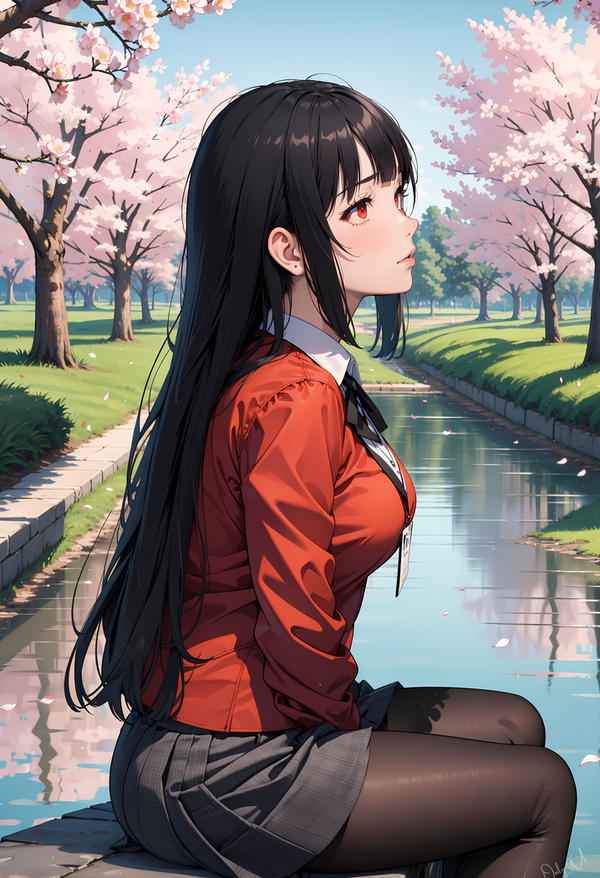 Hình ảnh Jabami Yumeko trong anime Kakegurui ấn tượng
