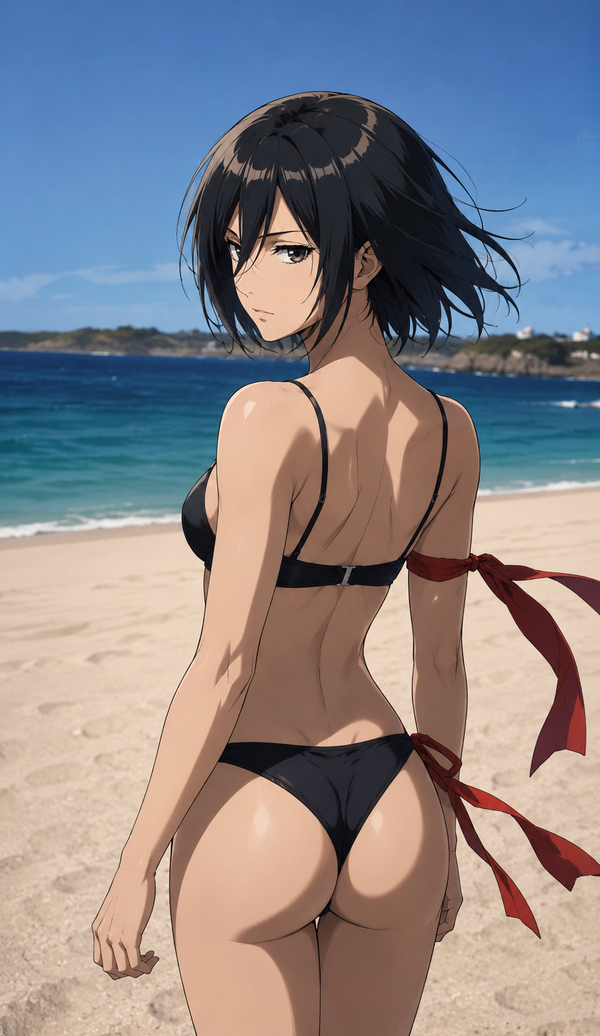 Hình ảnh Mikasa Ackerman trong anime Attack on Titan