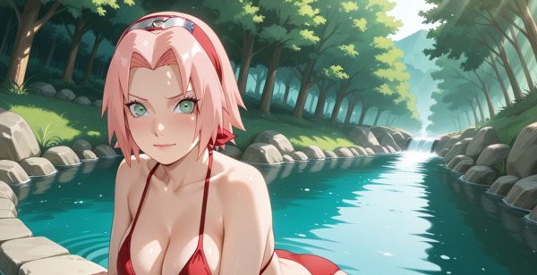 Hình ảnh Sakura Haruno cùng trang phục ninja quen thuộc