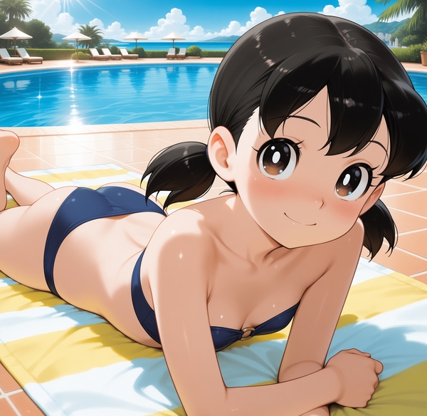 Ảnh nhân vật Shizuka Hiratsuka trong phong cách minh họa anime