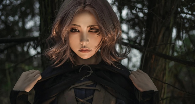 Ảnh Melina Cosplay NSFW mắt nhìn mời gọi