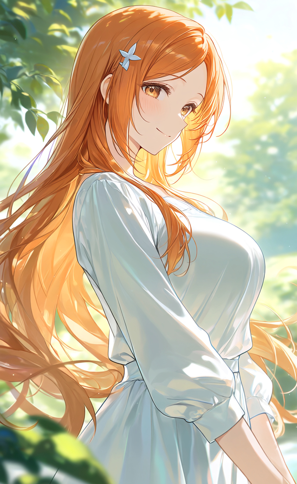 Hình ảnh nữ nhân vật Orihime Inoue với vẻ đẹp thanh lịch