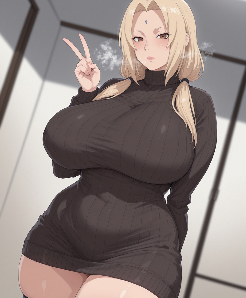 Hình ảnh Tsunade trong anime Naruto được nhiều fan yêu thích
