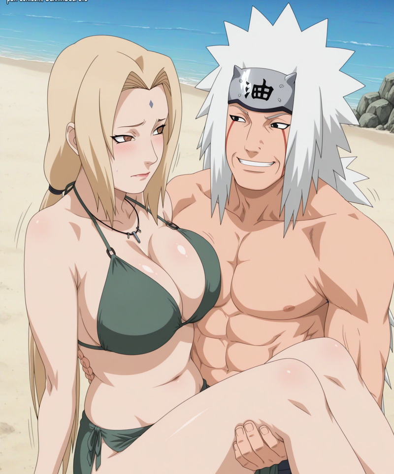 Hình ảnh Tsunade cùng trang phục Hokage quen thuộc