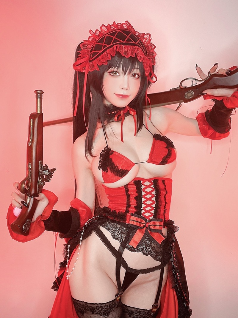 Ảnh Cosplay Kurumi Tokisaki R34 miệng ngậm cu đầy