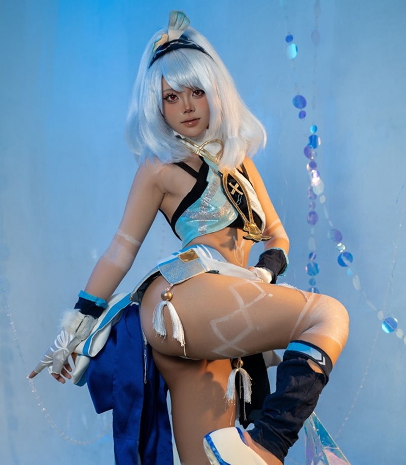 Ảnh Cosplay Mualani R34 nước dâm chảy