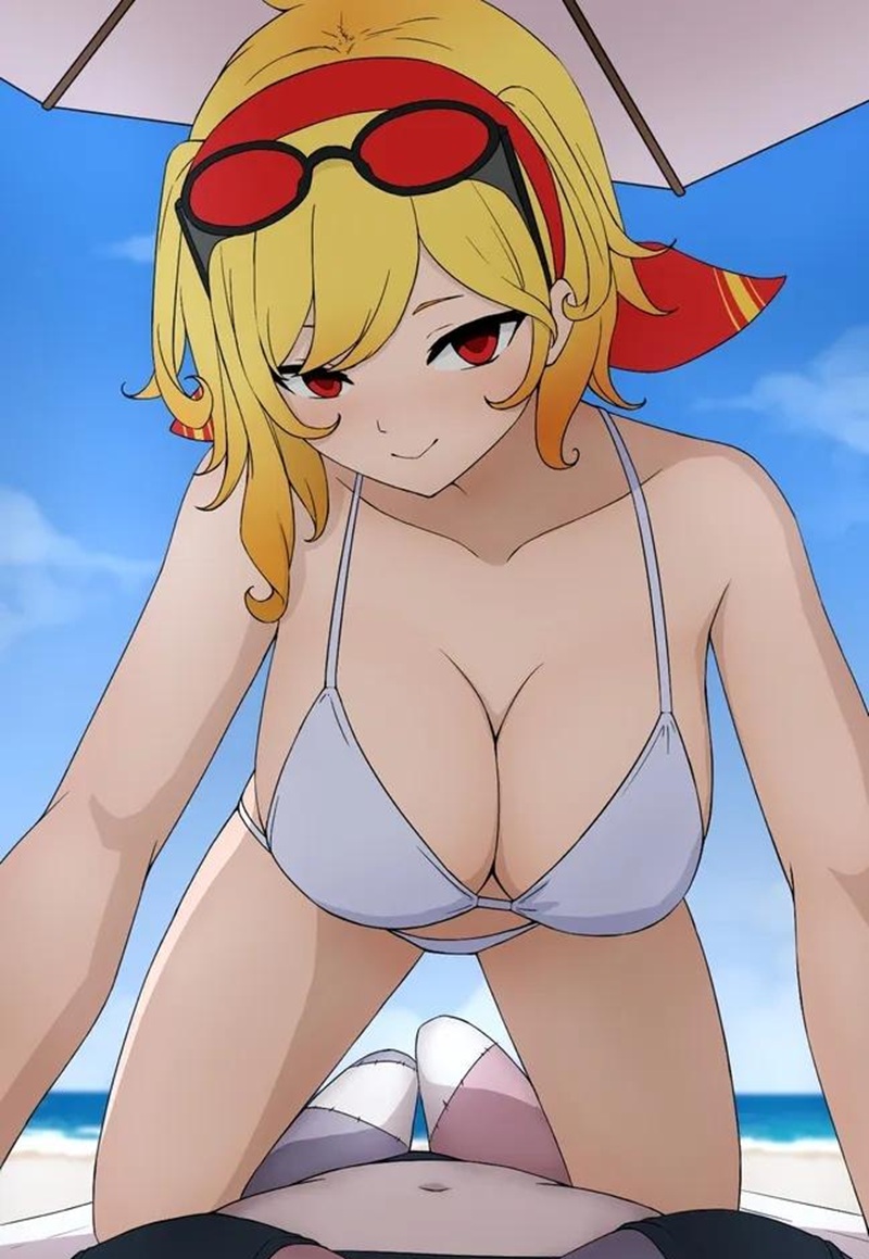 Ảnh Gái Anime Mặc Bikini Trắng nhìn siêu dâm