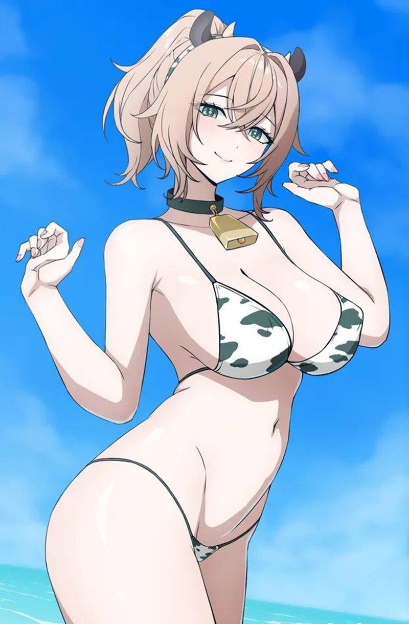 Ảnh Gái Anime Mặc Bikini Trắng vẻ đẹp dâm loạn