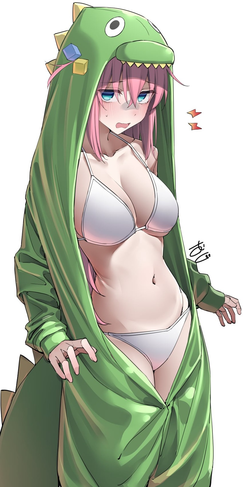 Ảnh Gái Anime Mặc Bikini Trắng mông tròn lẳn