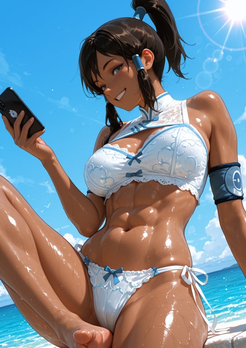 Ảnh Gái Anime Mặc Bikini Trắng cực dâm cực hot