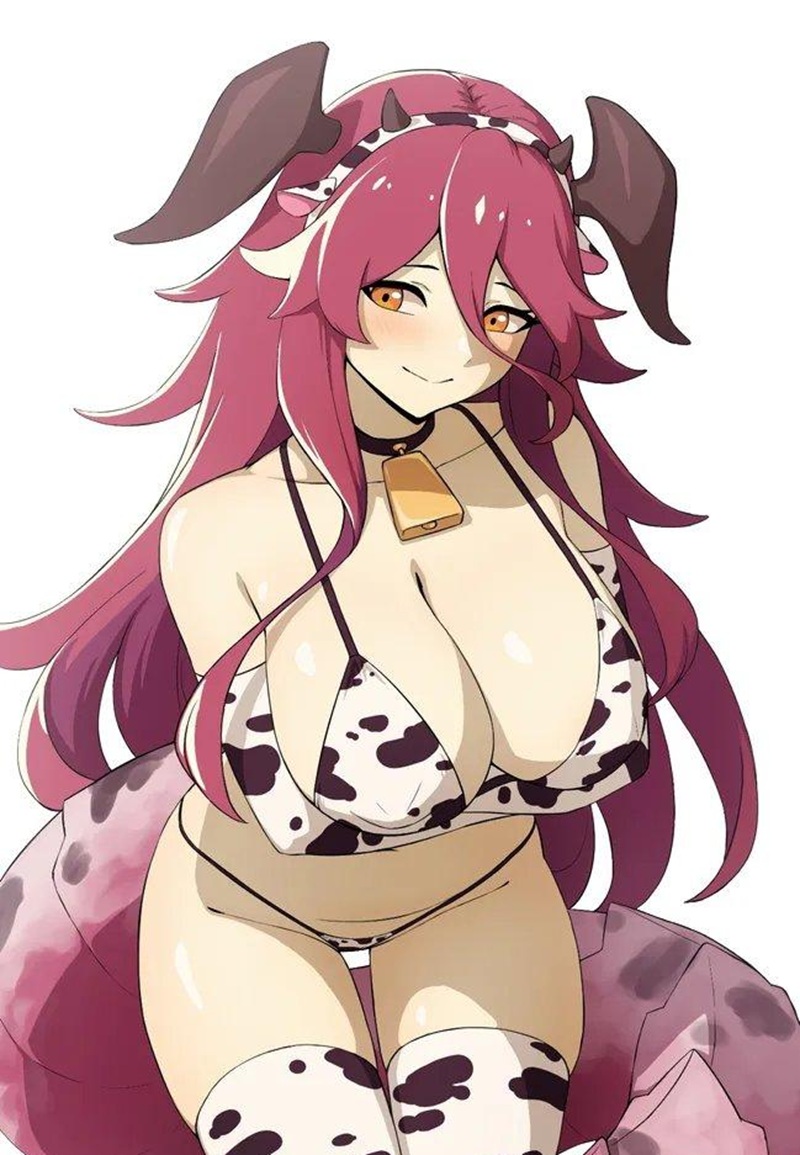 Ảnh Gái Anime Mặc Bikini Trắng mông cong quyến rũ