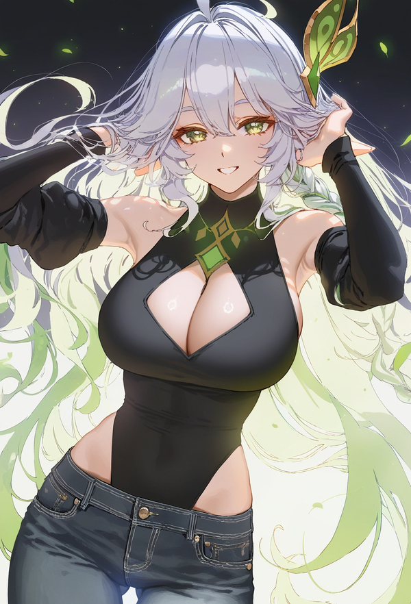 Ảnh Nahida với tạo hình anime đáng yêu và nổi bật