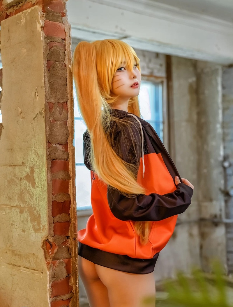 Ảnh Cosplay Naruto Uzumaki da thịt trắng hồng nóng bỏng