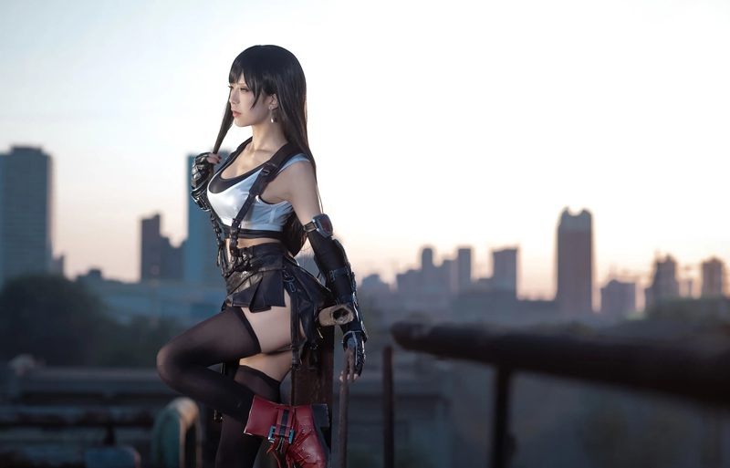 Ảnh Cosplay Tifa Lockhart R34 quần lót ướt