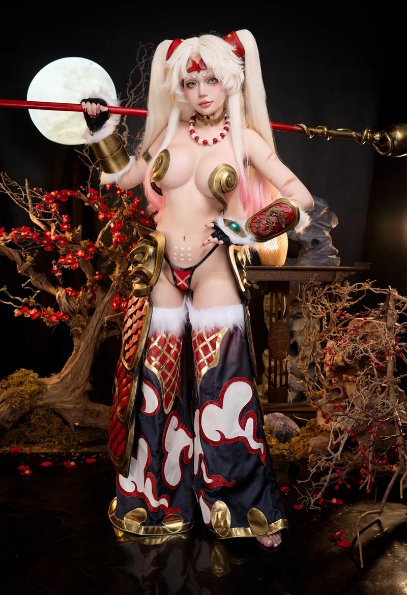 Ảnh Cosplay Black Myth Wukong bị địt sướng rên la