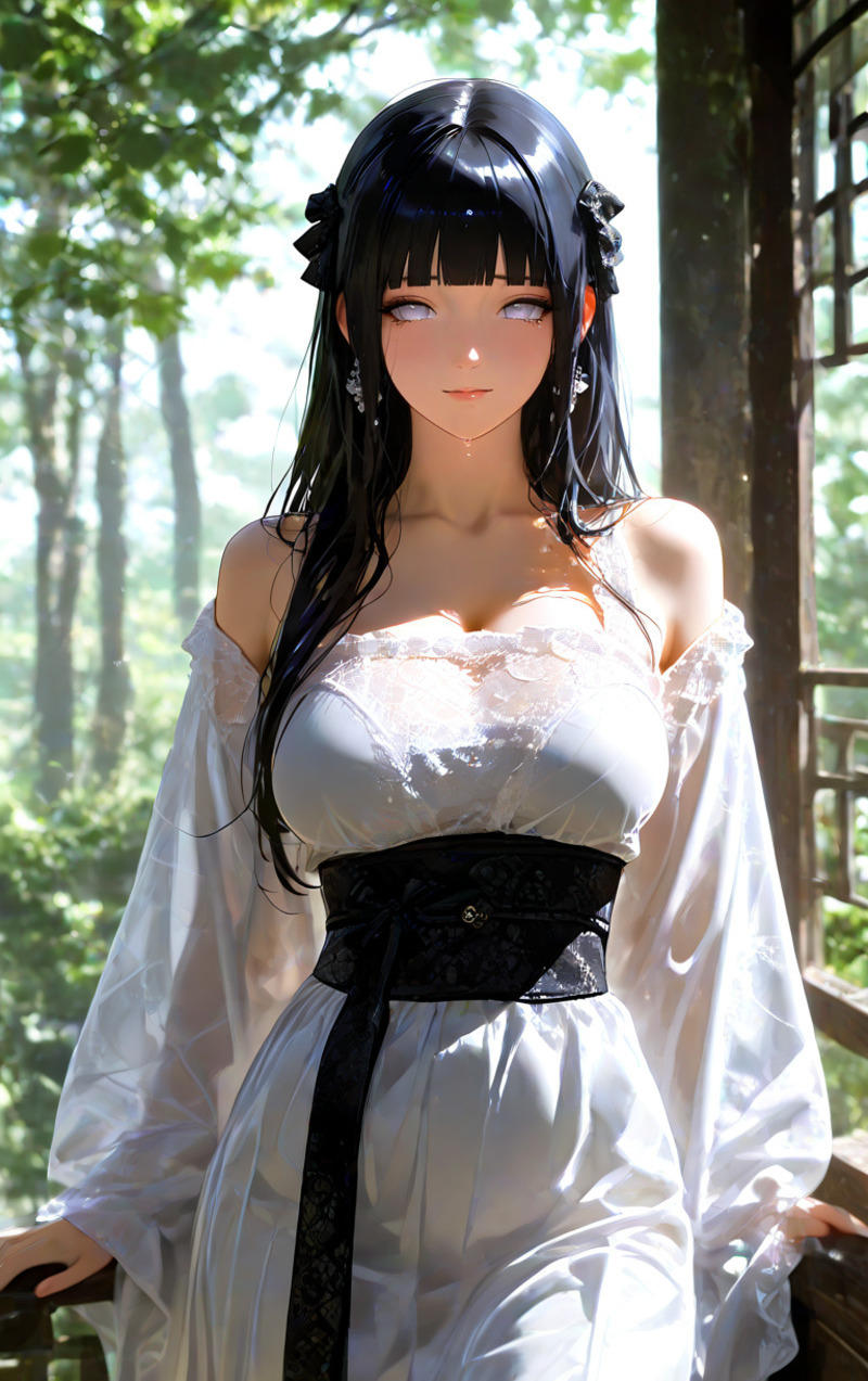Hình ảnh Hyuga Hinata cùng trang phục ninja quen thuộc