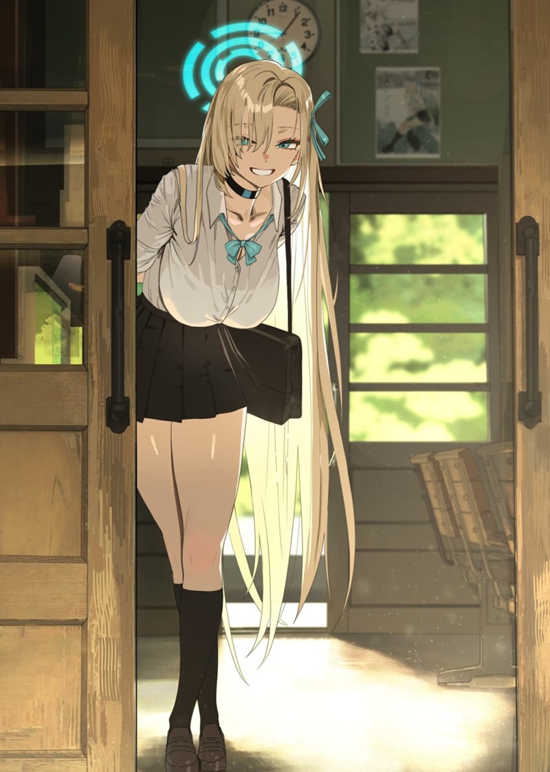 Ảnh Ichinose Asuna Hentai mông cong doggy mời gọi