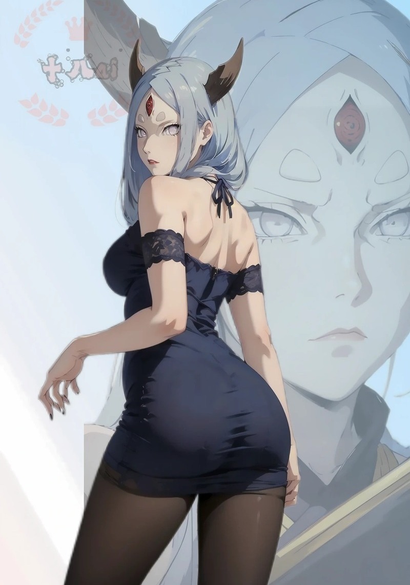 Hình ảnh Kaguya Otsutsuki mang phong cách nghệ thuật anime độc đáo