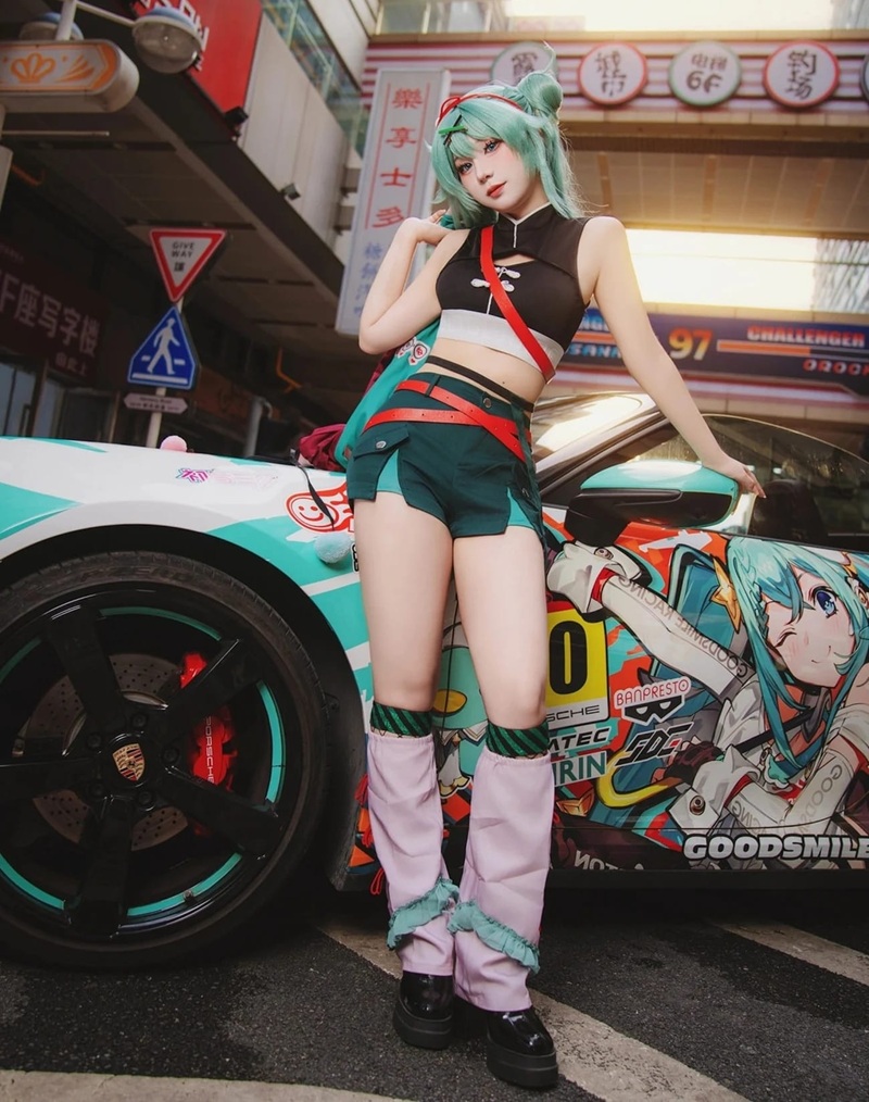 Ảnh Cosplay Hatsune Miku full leak nude twintail xanh hot