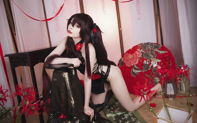 Ảnh cosplay Hu Tao R34 cumshot tinh bắn đầy mặt xinh đẹp