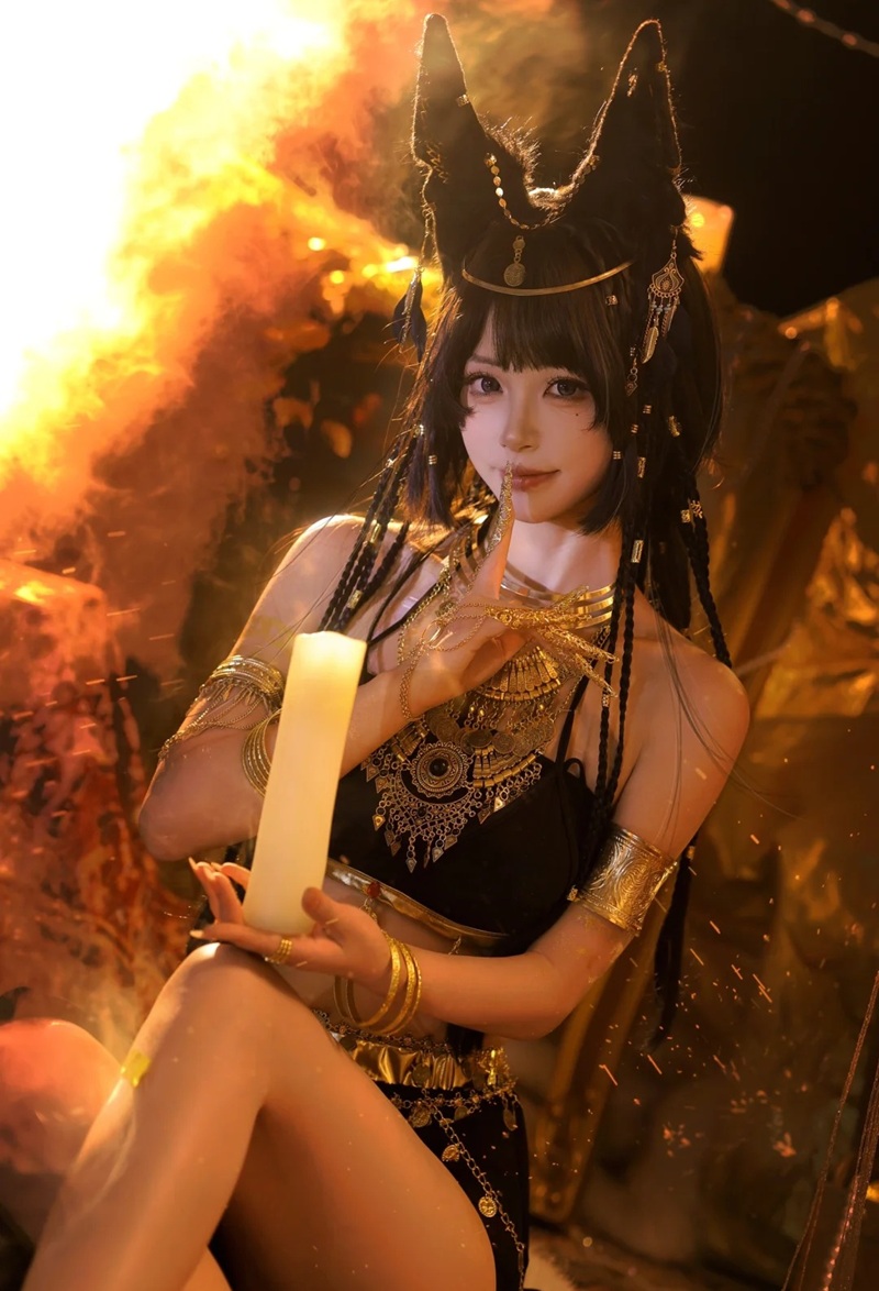 Ảnh cosplay Mèo Ai Cập lồn non không lông sạch sẽ
