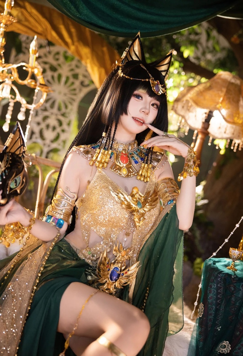 Ảnh cosplay Mèo Ai Cập cosplay mèo thần Ai Cập hở bạo