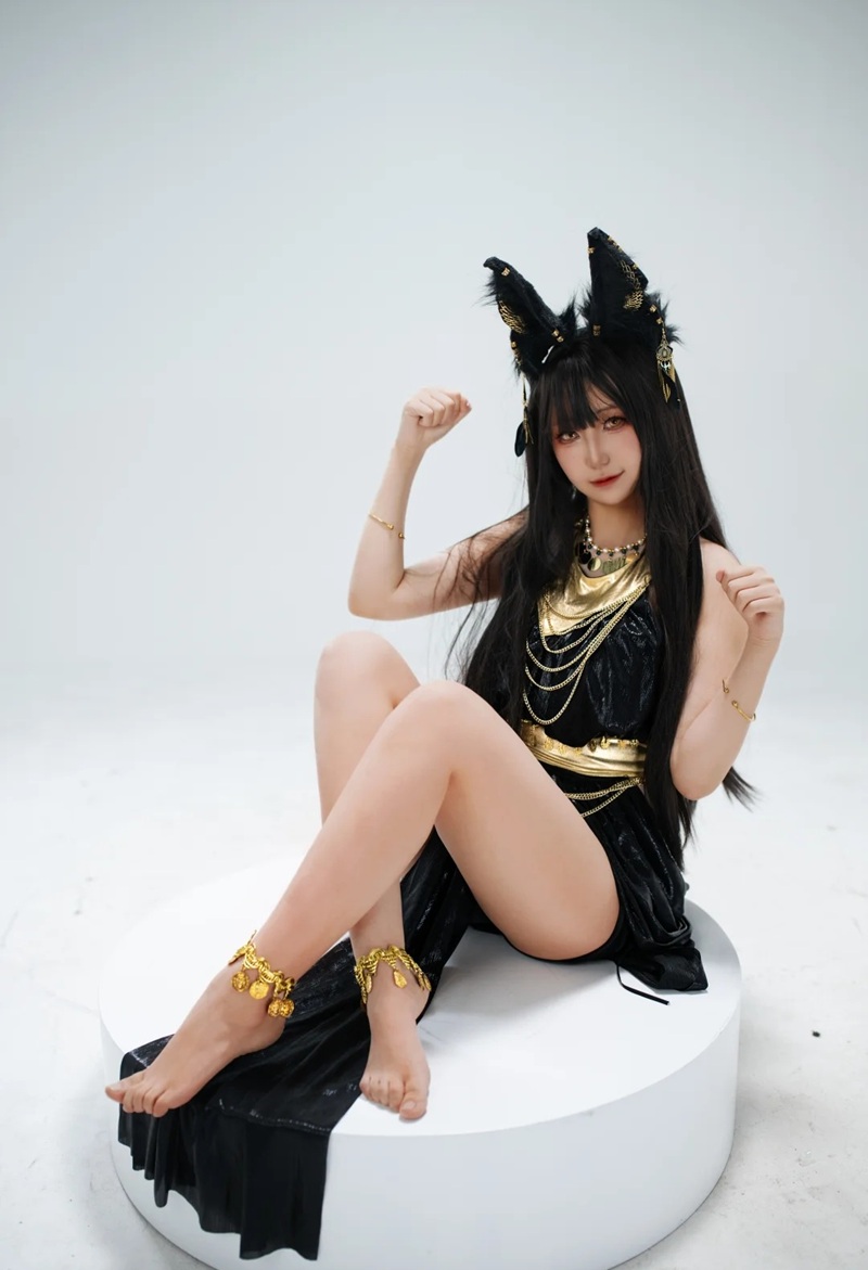Ảnh cosplay Mèo Ai Cập lồn ướt cosplay tai mèo dài