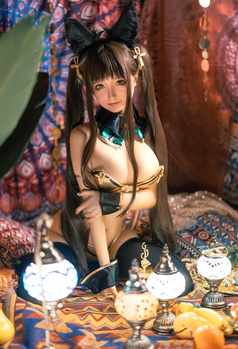 Ảnh cosplay Mèo Ai Cập cosplay Bastet hở bạo nóng bỏng