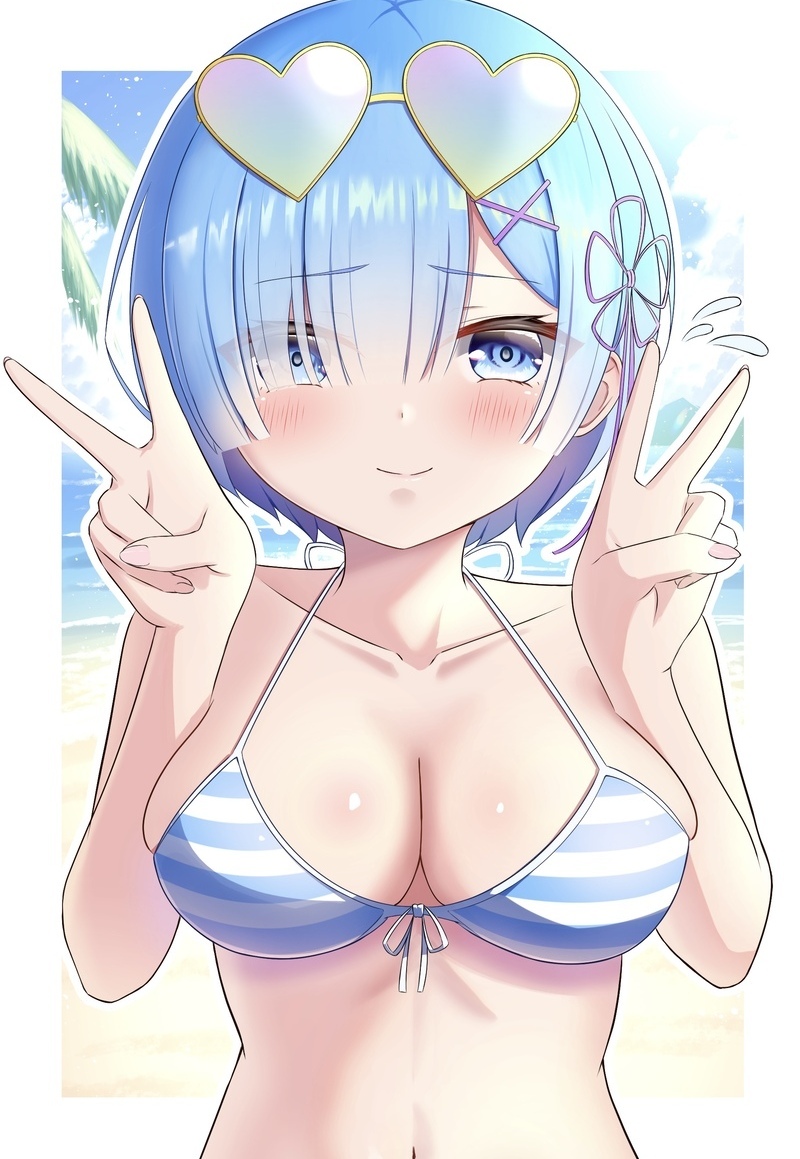 Rem-chan đứng dựa cột đèn, phong cách cool ngầu.