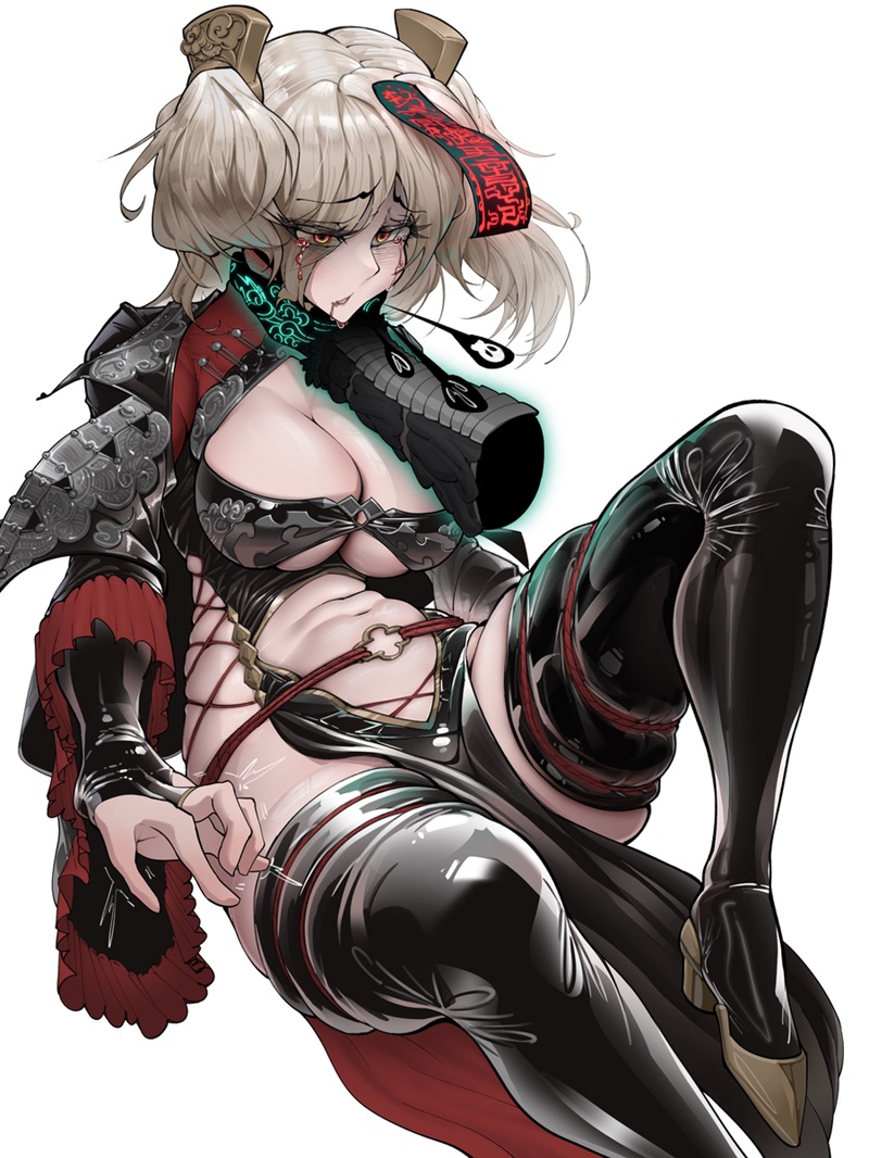 Ảnh hentai Cương Thi Nữ đứng dựa tường mắt vô hồn