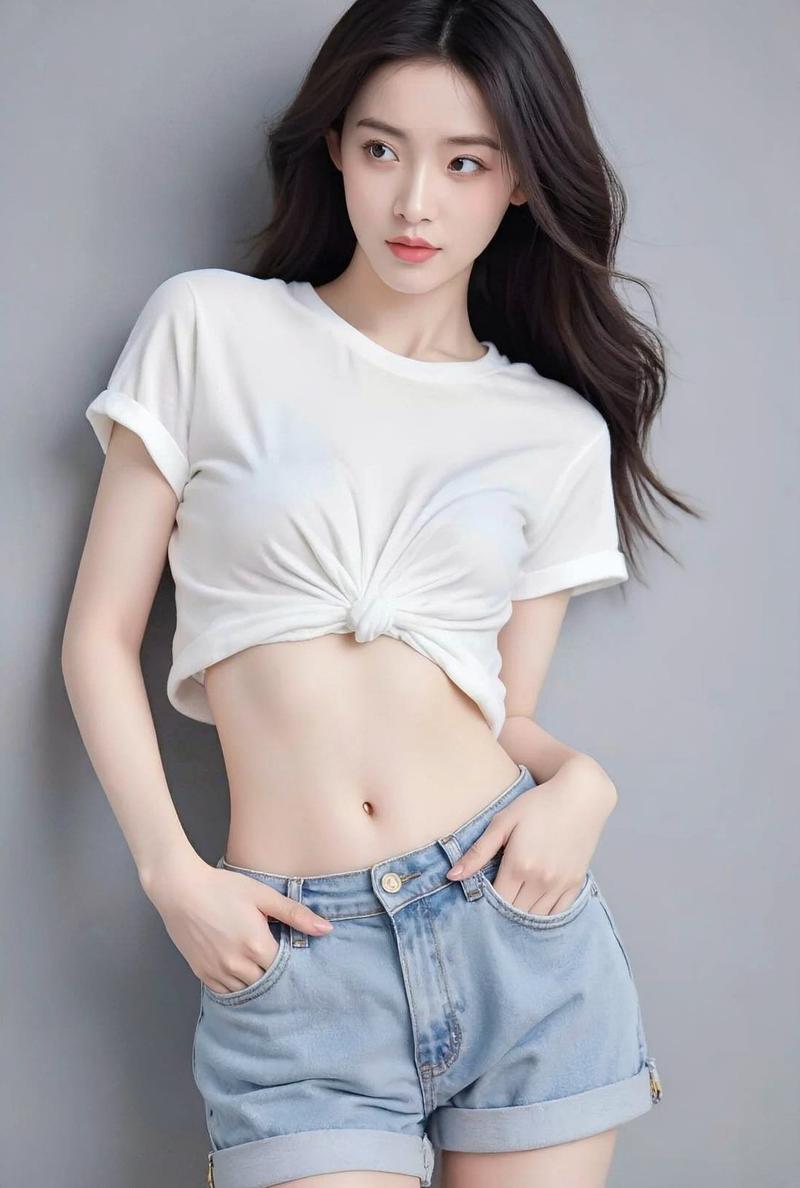 Ảnh Gái Mặc Crop Top khoe eo thon quyến rũ