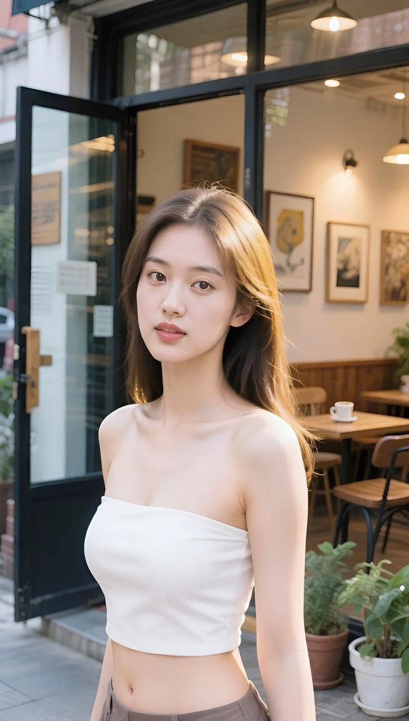 Ảnh Gái Mặc Crop Top pose sexy bên ban công