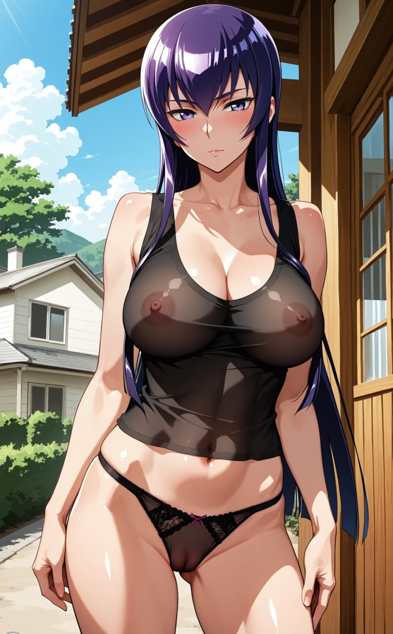 Ảnh Saeko Busujima hentai bị đụ liên tục