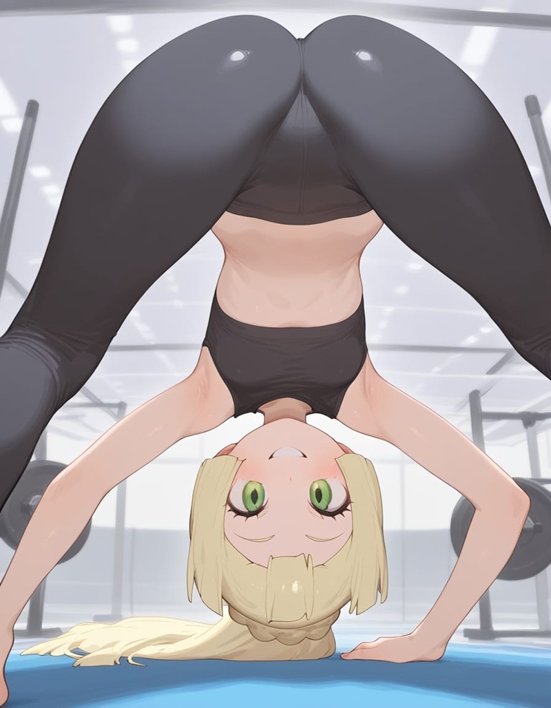 Ảnh Anime Gym Girl ngực căng quần bó
