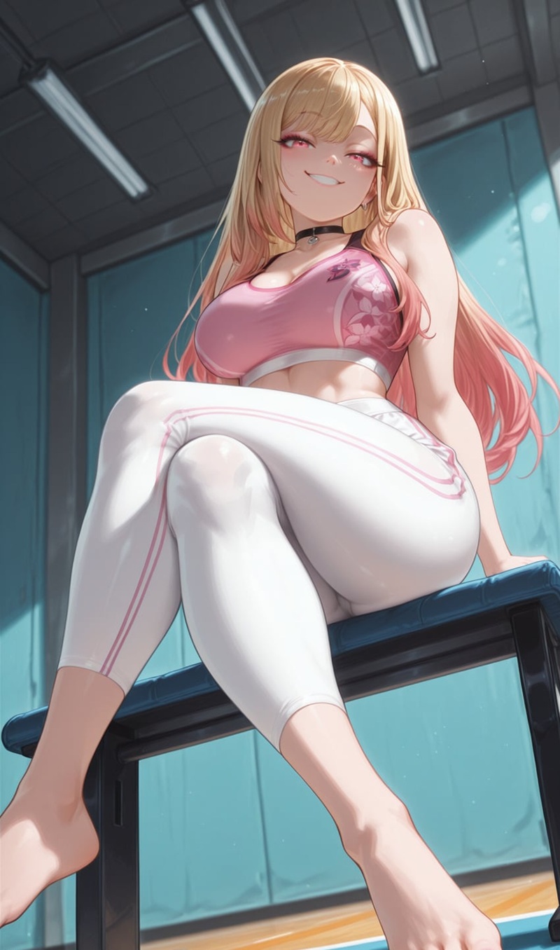 Ảnh Anime Gym Girl quần lót lộ viền sexy