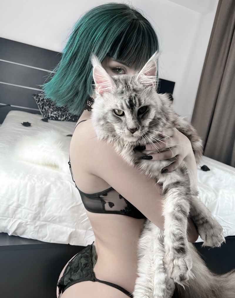 Ảnh Cosplay Fubuki liếm môi nhìn dâm dục