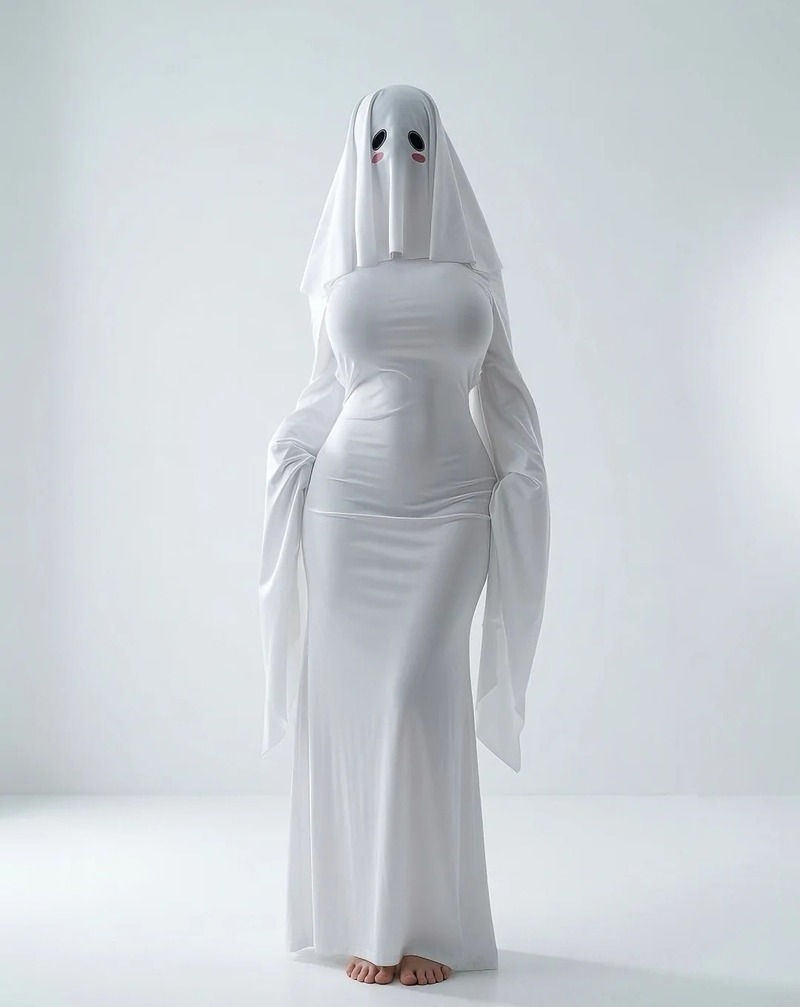 Hình ảnh Cosplay Ma Nữ Áo Trắng mang vẻ đẹp lạnh lùng bí ẩn