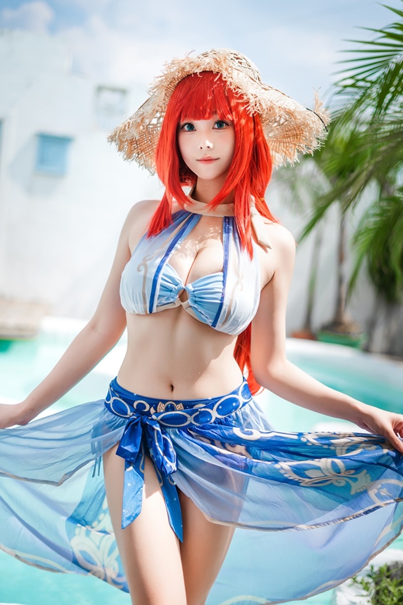 Ảnh cosplay Nilou sờ lồn khoái lạc